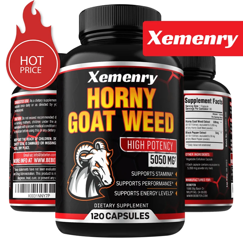 Pre Workout Supplement - Mannen Horny Goat Weed Capsules 5050