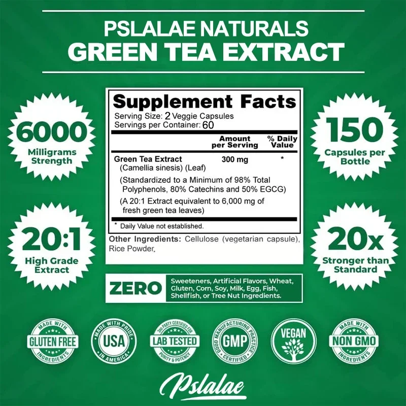 Groene thee-extractcapsules -  - Green Tea Extract Fat recensie en prijs