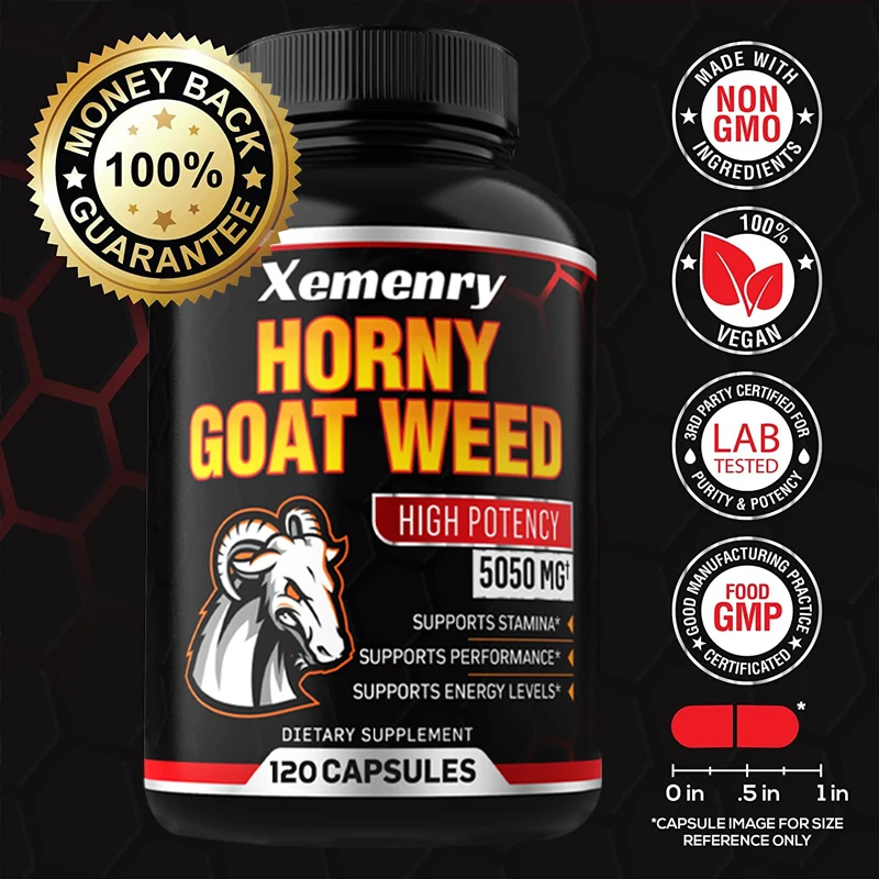 Mannen Horny Goat Weed Capsule - Pre Workout Supplement recensie en prijs