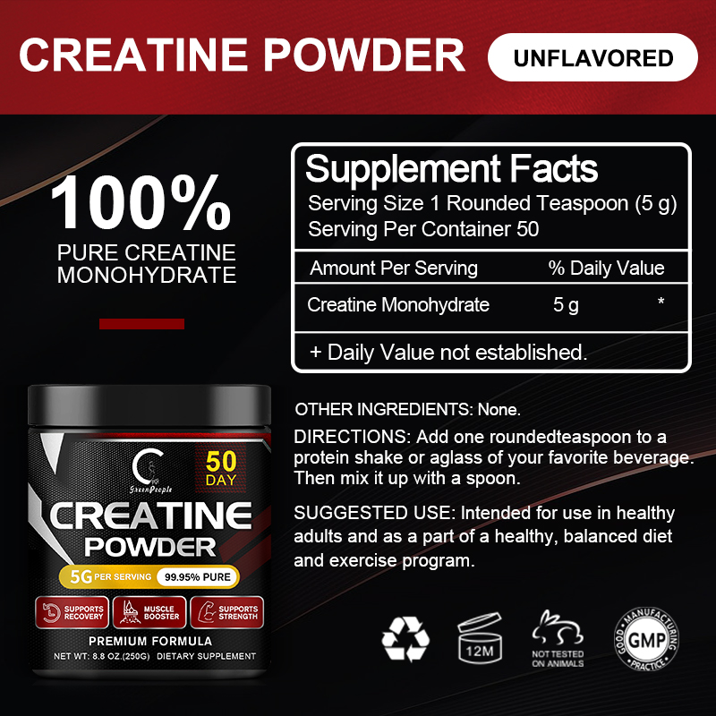 GPGP GreenPeople Creatine Mono - Creatine Monohydrate Powder recensie en prijs